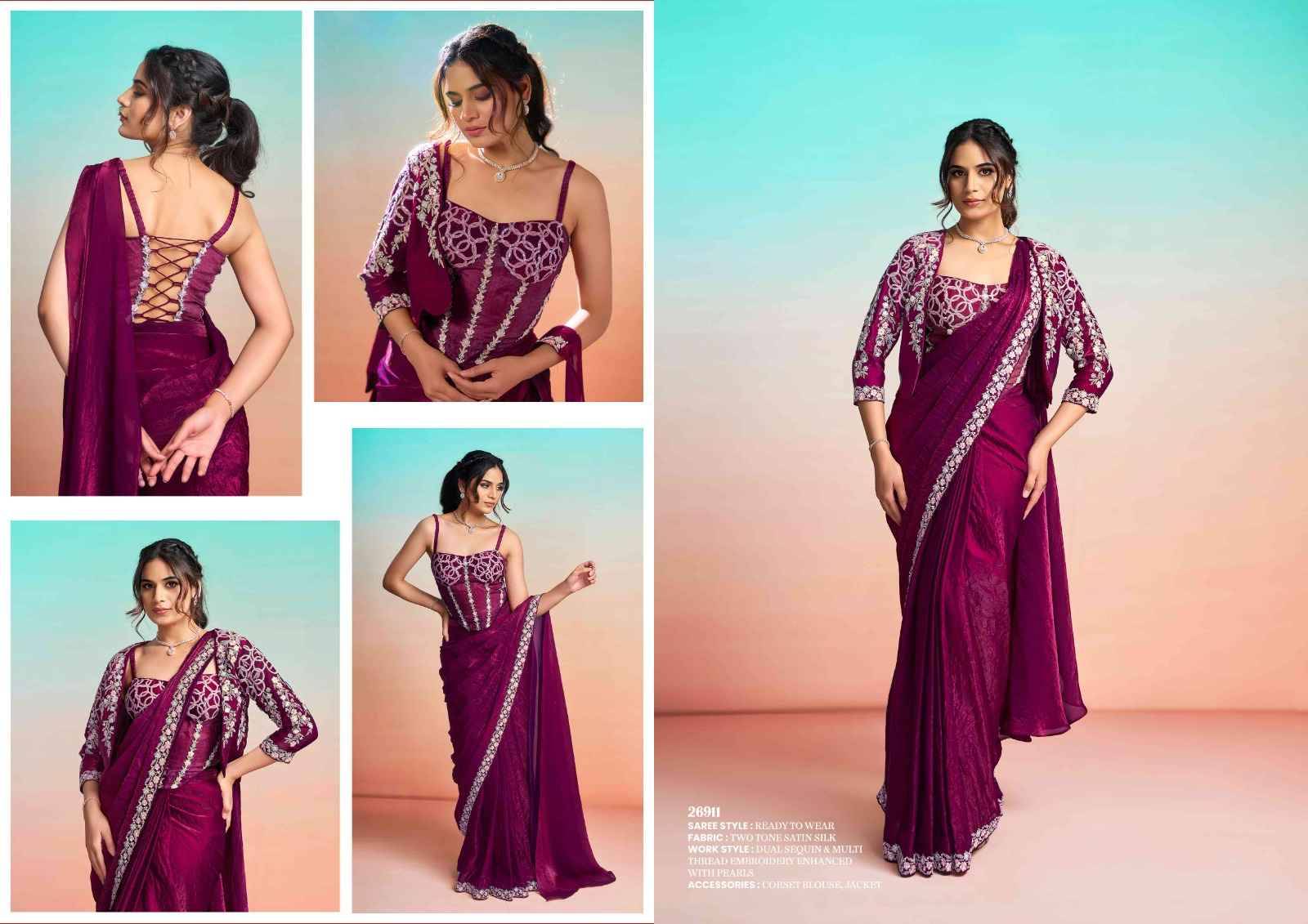 It Girl Edit By Mahotsav Creation 26906 To 26919 Series Indian Traditional Wear Collection Beautiful Stylish Fancy Colorful Party Wear & Occasional Wear Pure Silk Sarees At Wholesale Price